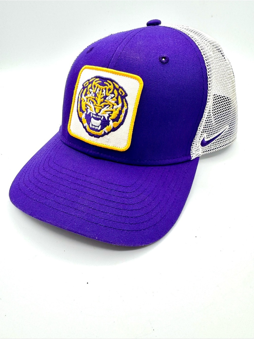 Nike LSU Tigers Classic 99 Trucker Snapback Hat Purple Throwback Logo